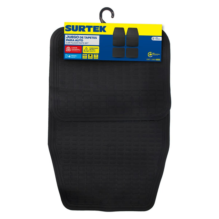 TAPETES FOY TA4NF PARA AUTO NEGROS CON 4 PIEZAS