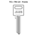 Llave en blanco TC1 / TRI-12I - frente