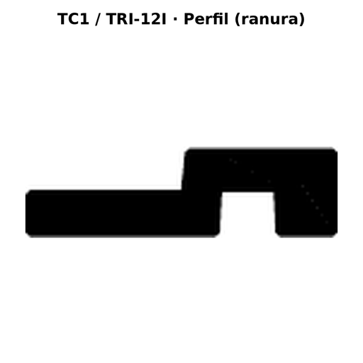 Llave en blanco TC1 / TRI-12I - perfil (ranura)