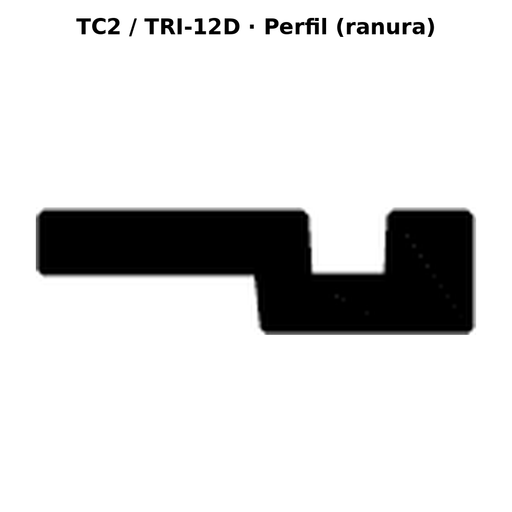 Llave en blanco TC2 / TRI-12D - perfil (ranura)