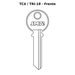 Llave en blanco TC4 / TRI-18 - frente