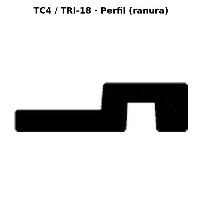 Llave en blanco TC4 / TRI-18 - perfil (ranura)