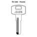 Llave en blanco TE-34D - frente