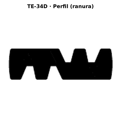 Llave en blanco TE-34D - perfil (ranura)