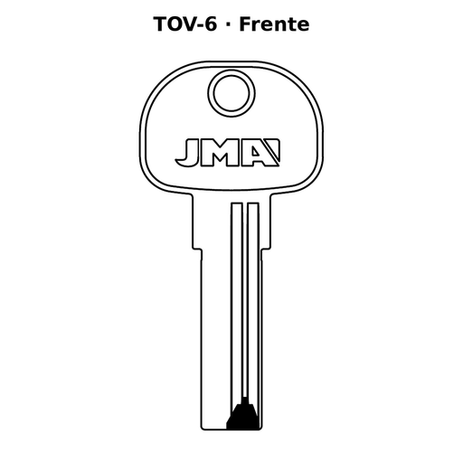 Llave en blanco TOV-6 - frente