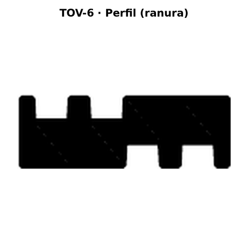 Llave en blanco TOV-6 - perfil (ranura)