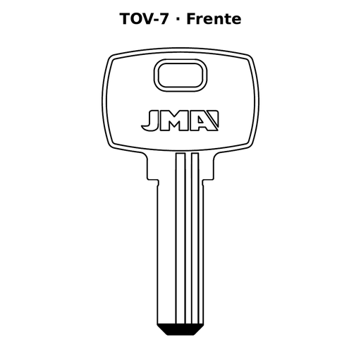 Llave en blanco TOV-7 - frente