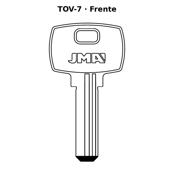 Llave en blanco TOV-7 - frente