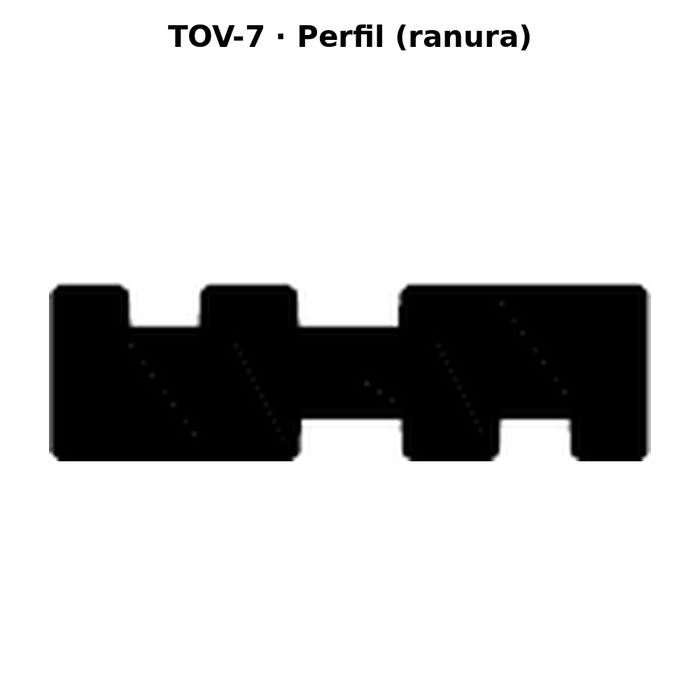 Llave en blanco TOV-7 - perfil (ranura)