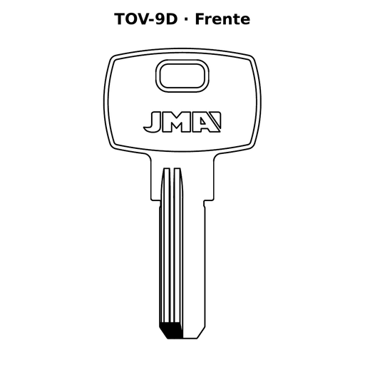 Llave en blanco TOV-9D - frente