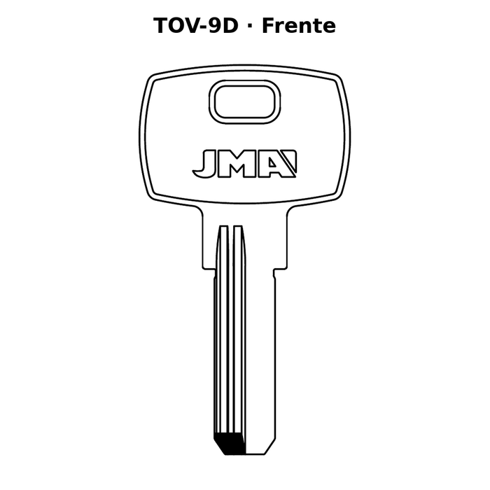 Llave en blanco TOV-9D - frente
