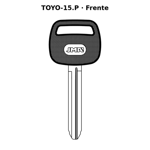Llave en blanco TOYO-15.P - frente
