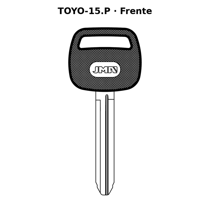 Llave en blanco TOYO-15.P - frente