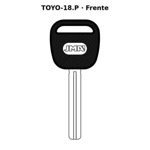 Llave en blanco TOYO-18.P - frente