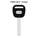 Llave en blanco TOYO-18.P - frente