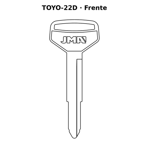 Llave en blanco TOYO-22D - frente