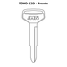 Llave en blanco TOYO-22D - frente