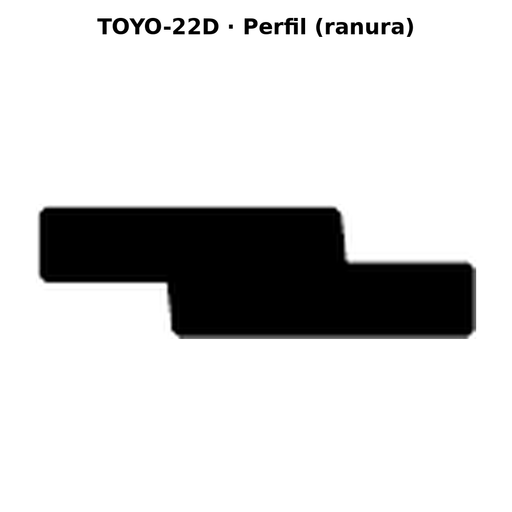 Llave en blanco TOYO-22D - perfil (ranura)