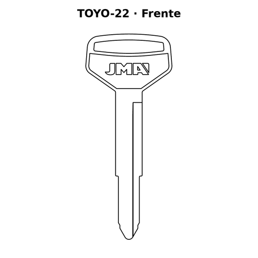 Llave en blanco TOYO-22 - frente