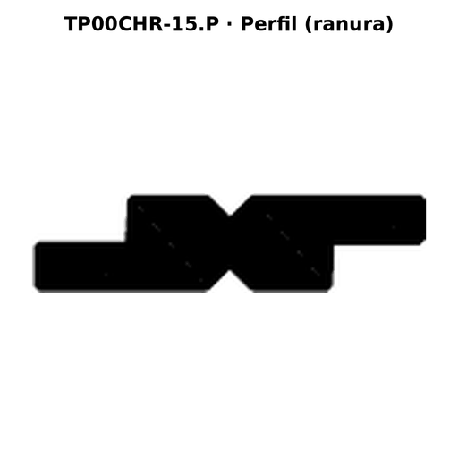 Llave hueca TP00CHR-15 - perfil (ranura)