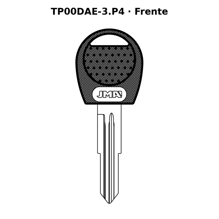 Llave en blanco TP00DAE-3.P4 - frente