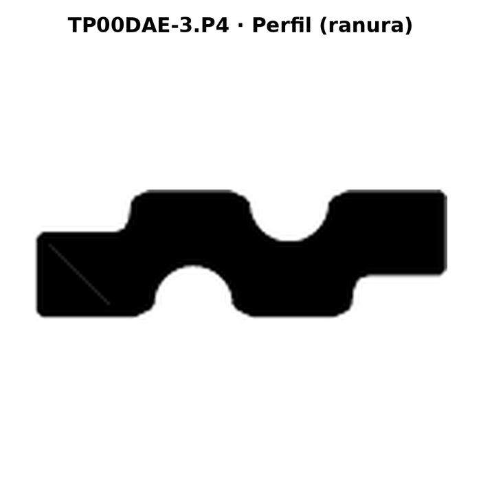 Llave en blanco TP00DAE-3.P4 - perfil (ranura)