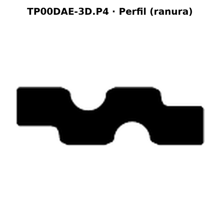 Llave en blanco TP00DAE-3D.P4 - perfil (ranura)