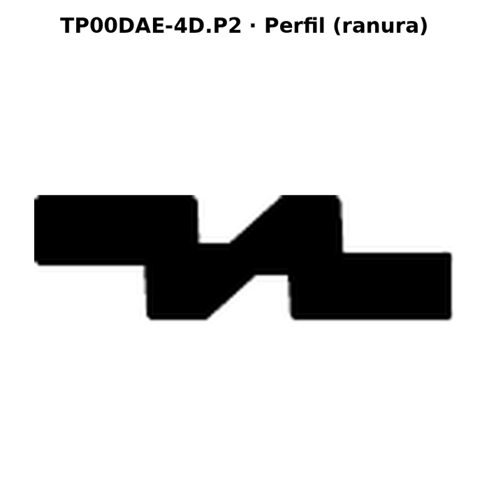 Llave en blanco TP00DAE-4D.P2 - perfil (ranura)