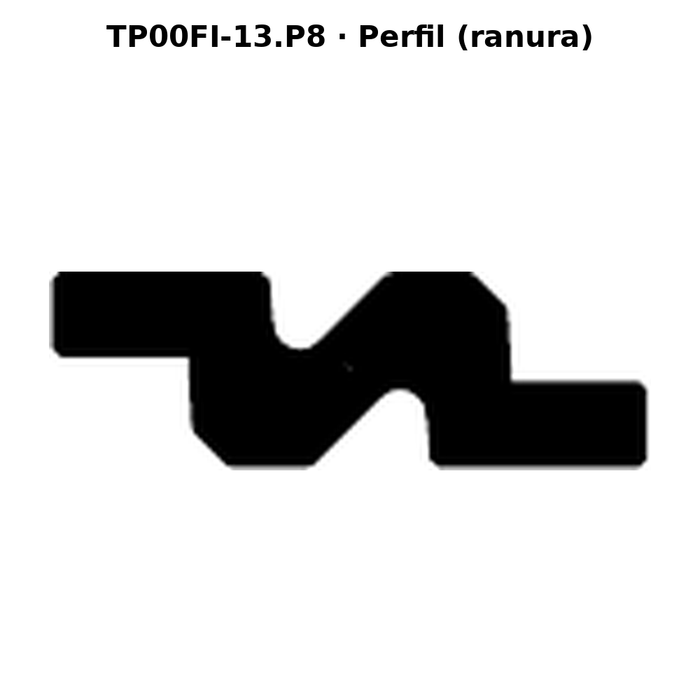 Llave en blanco TP00FI-13.P8 - perfil (ranura)