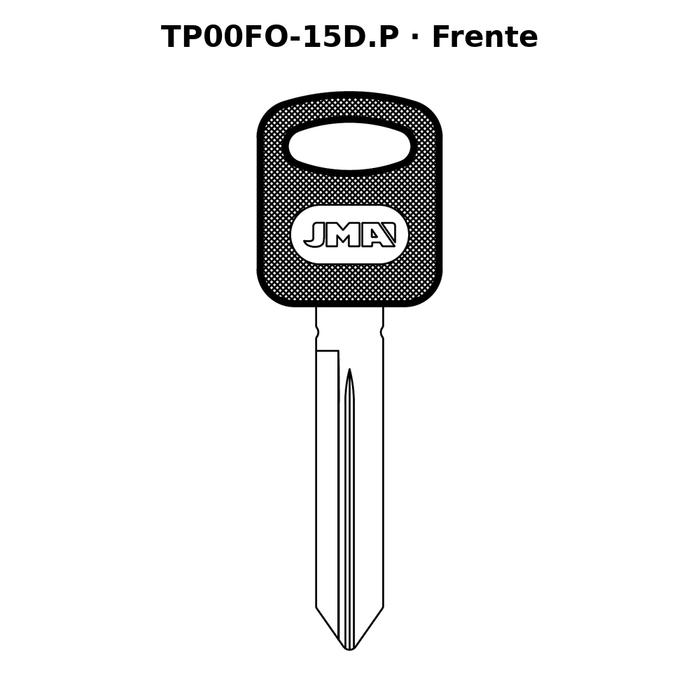 Llave en blanco TP00FO-15D.P - frente