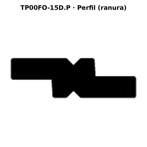 Llave en blanco TP00FO-15D.P - perfil (ranura)