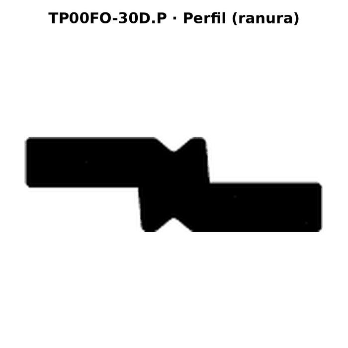 Llave hueca TP00FO-30D.P - perfil (ranura)