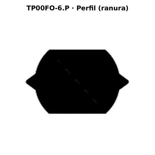 Llave en blanco TP00FO-6.P - perfil (ranura)