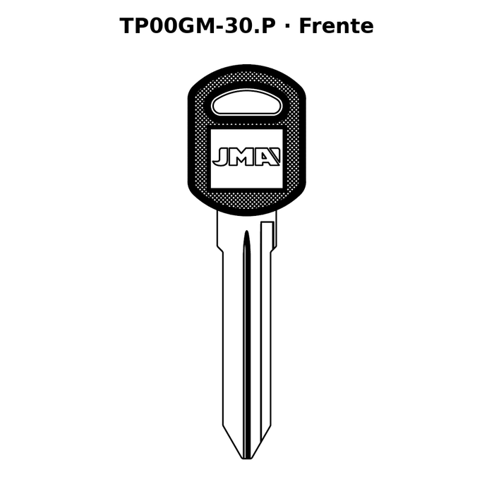 Llave en blanco TP00GM-30.P - frente