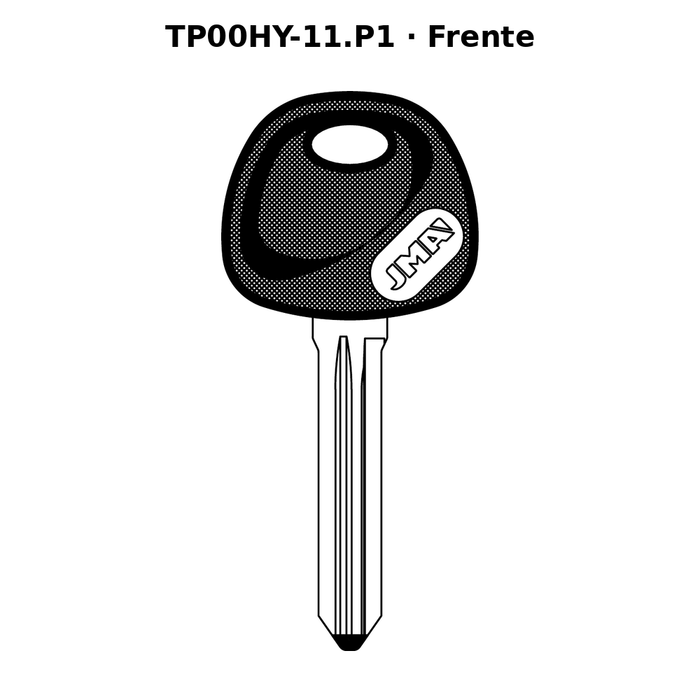 Llave en blanco TP00HY-11.P1 - frente