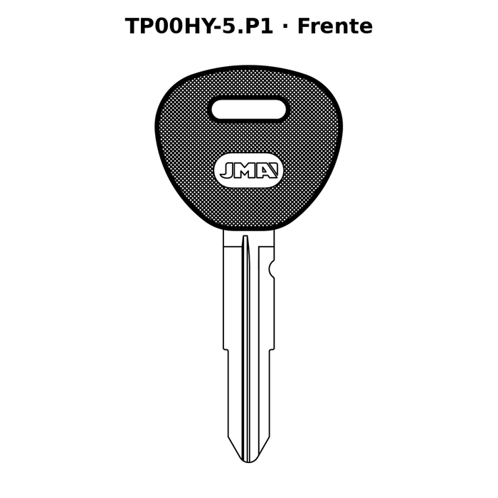 Llave en blanco TP00HY-5.P1 - frente