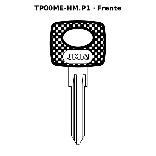 Llave en blanco TP00ME-HM.P1 - frente