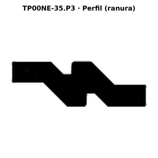 Llave en blanco TP00NE-35.P3 - perfil (ranura)