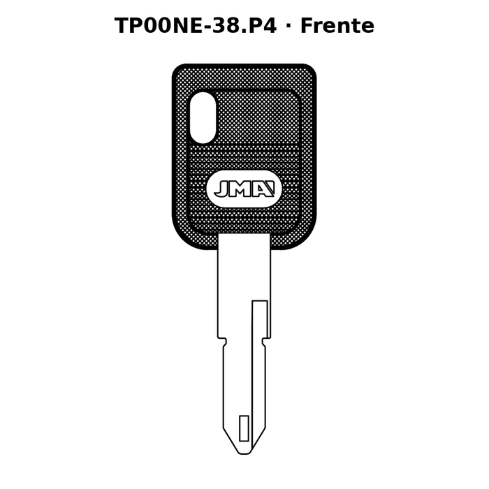 Llave en blanco TP00NE-38.P4 - frente