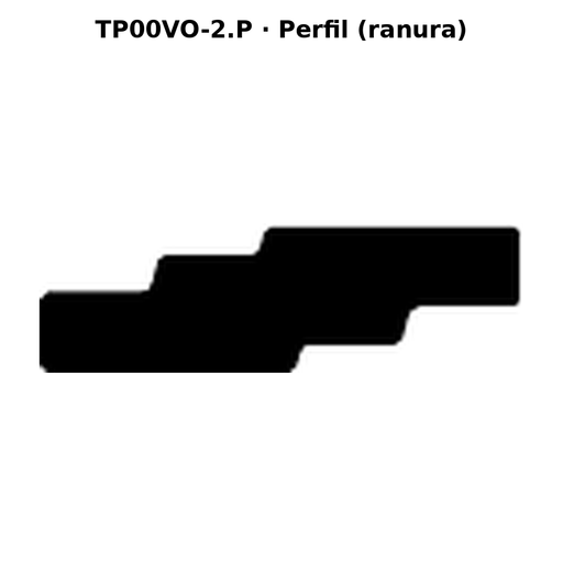 Llave en blanco TP00VO-2.P - perfil (ranura)