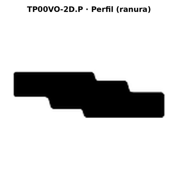 Llave en blanco TP00VO-2D.P - perfil (ranura)