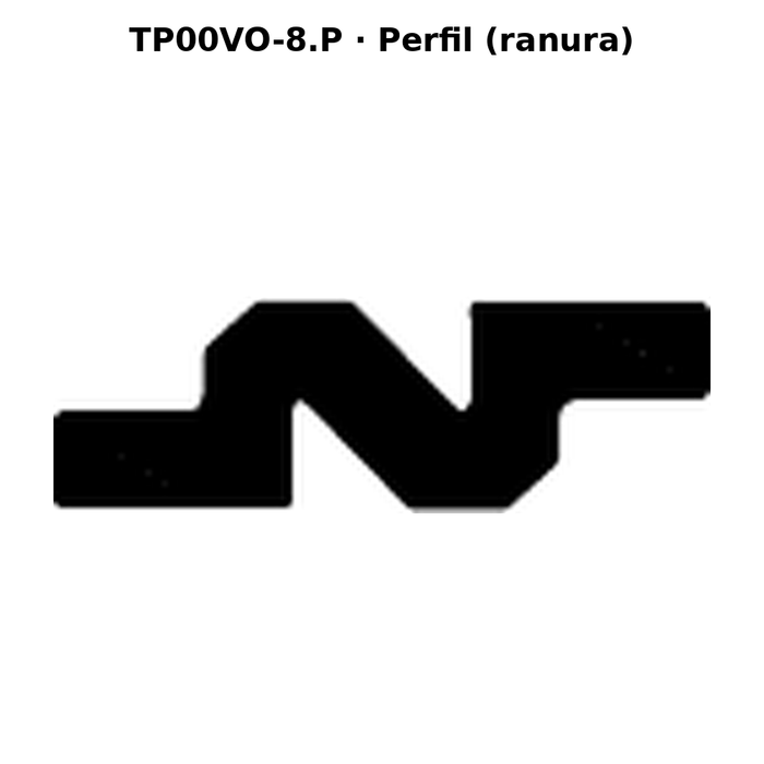 Llave en blanco TP00VO-8.P - perfil (ranura)