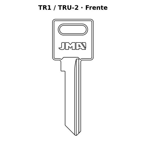 Llave en blanco TR1 / TRU-2 - frente