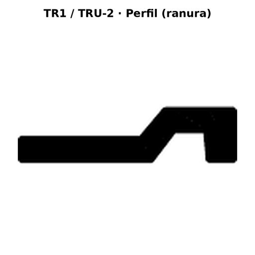 Llave en blanco TR1 / TRU-2 - perfil (ranura)