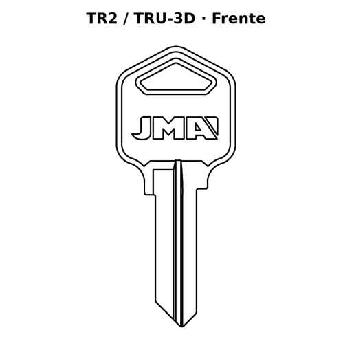 Llave en blanco TR2 / TRU-3D - frente