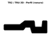Llave en blanco TR2 / TRU-3D - perfil (ranura)