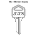 Llave en blanco TR3 / TRU-4D - frente