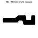 Llave en blanco TR3 / TRU-4D - perfil (ranura)