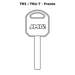 Llave en blanco TR5 / TRU-7 - frente