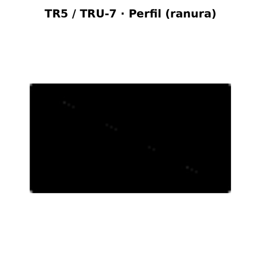 Llave en blanco TR5 / TRU-7 - perfil (ranura)
